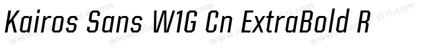 Kairos Sans W1G Cn ExtraBold Regula字体转换